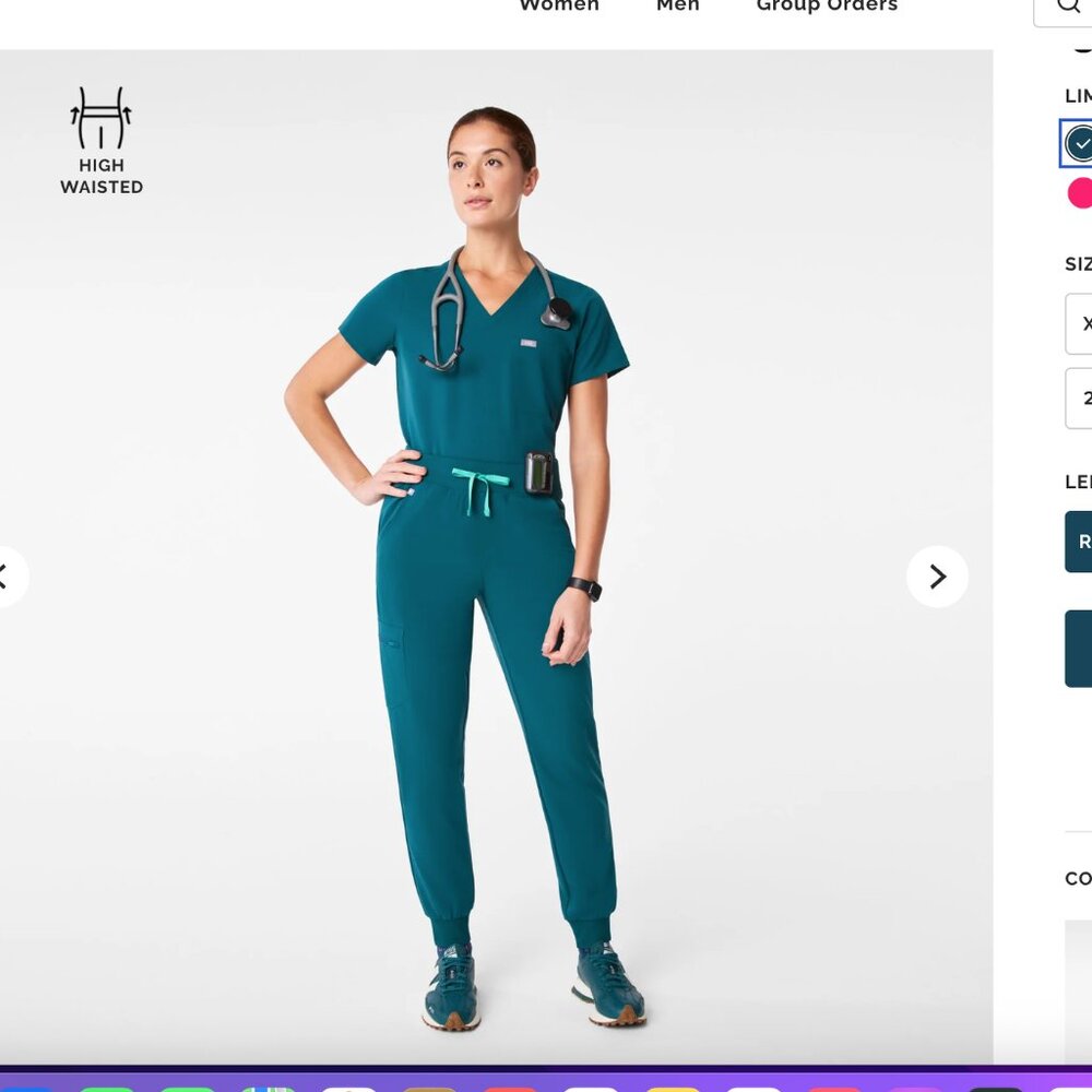 Figs High Waisted Zamora Jogger Scrub Pants - Size XXS Regular